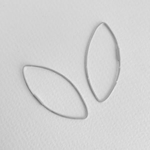 Marine Thin Hoop Earrings Silver