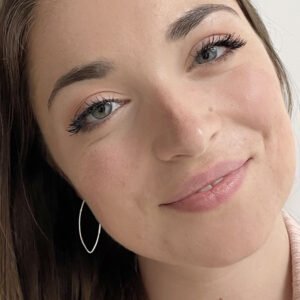 Marine Thin Hoop Earrings Silver