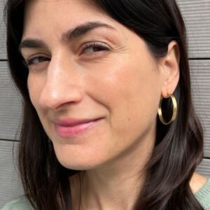 bretagne L hoop earrings gold lady