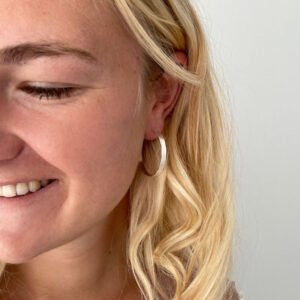 bretagne L hoop earrings silver lady