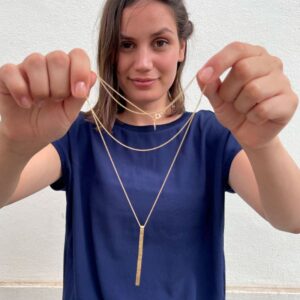 Bretagne Stick Long Necklace Gold