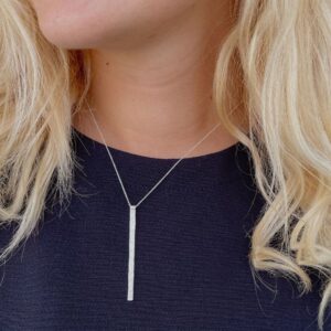 Bretagne Long Stick Necklace Silver