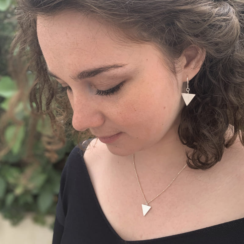 Bermuda Triangle Dangling Earrings Silver Bermuda Triangle Dangling Earrings Silver