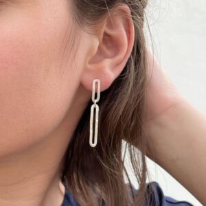 rock and soul double M earrings silver