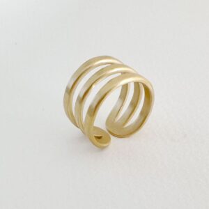 Rock and Soul Triple Ring Gold