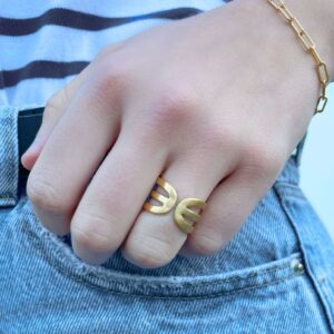 Rock and Soul Triple Ring Gold