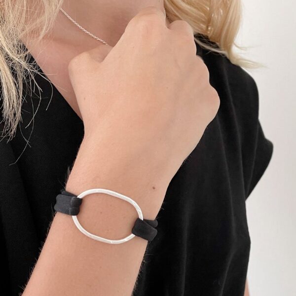 Justine Colour Bracelet Silver Black