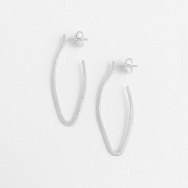 Marine M Hoop Earrings Silver
