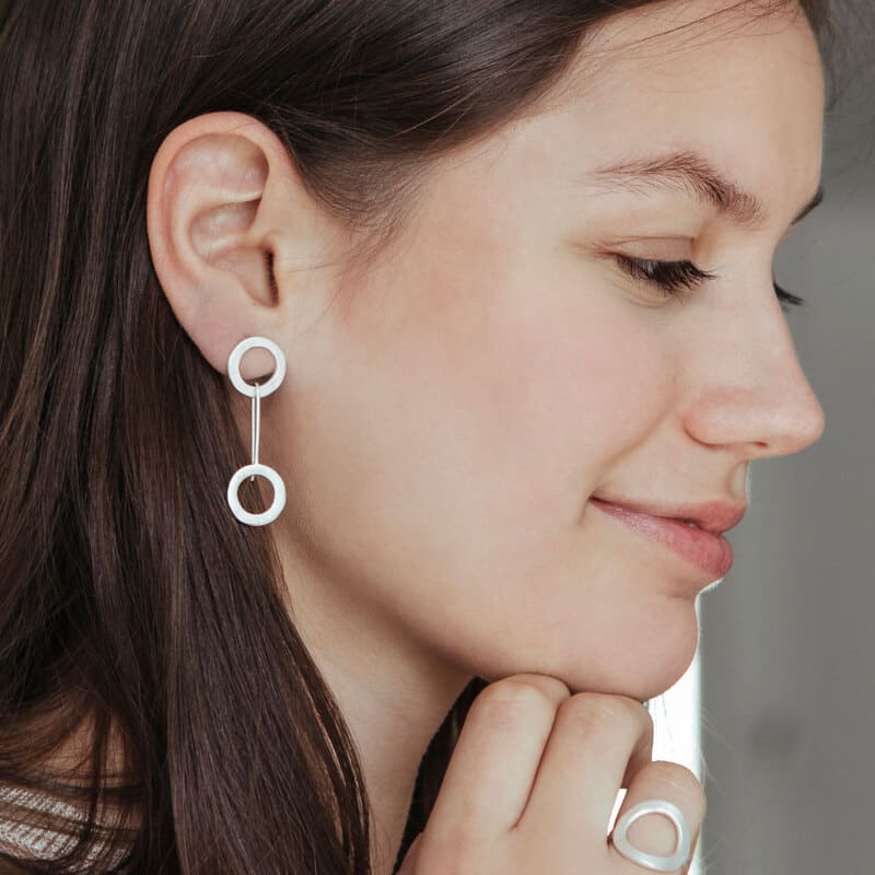 Aretes day into night S earrings silver