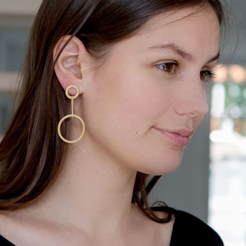 Aretes day into night XL earrings Gold
