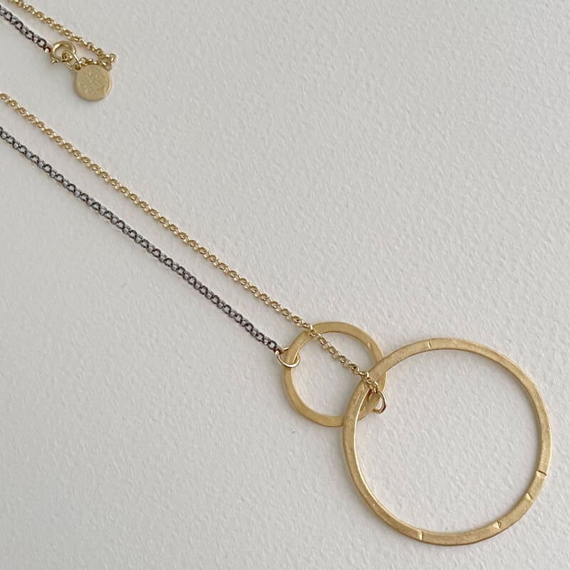 La Cala M Long Necklace Gold Ruthenium