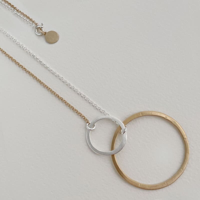 La Cala M Long Necklace Gold Silver
