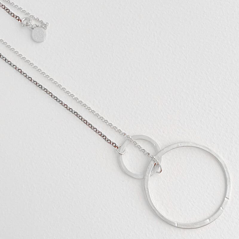 La Cala M Long Necklace Silver Ruthenium