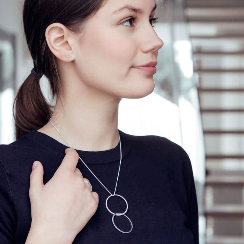 twin L pendant necklace