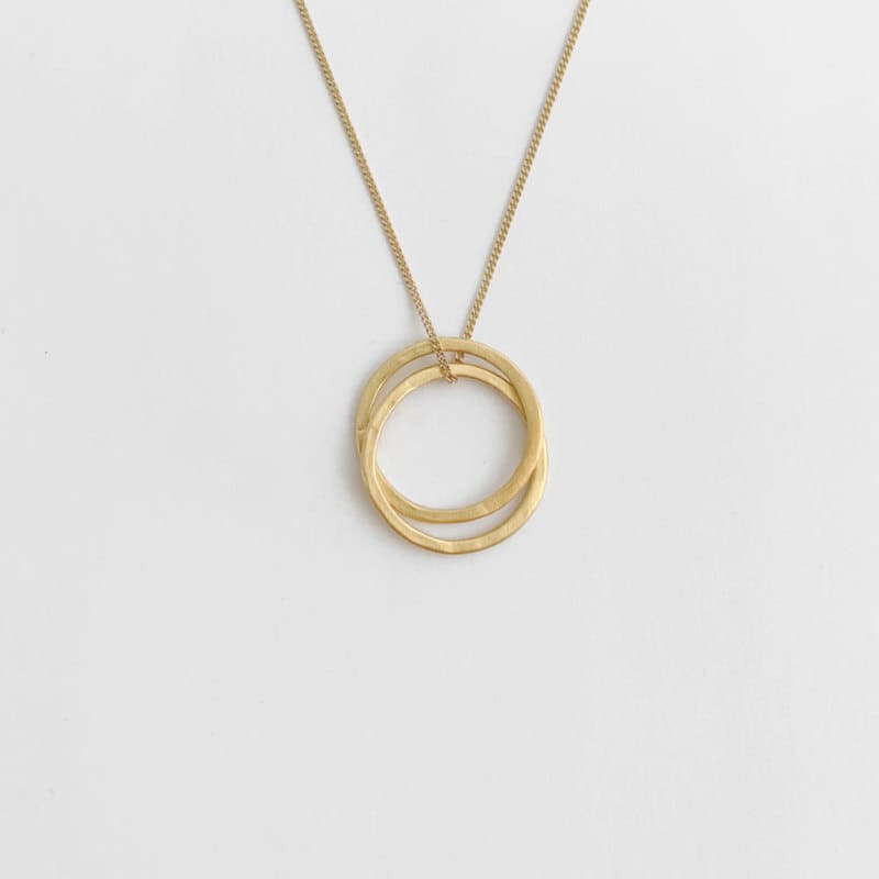 Twin M pendant Gold