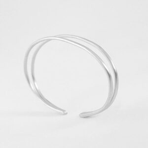London Double Bangle Silver