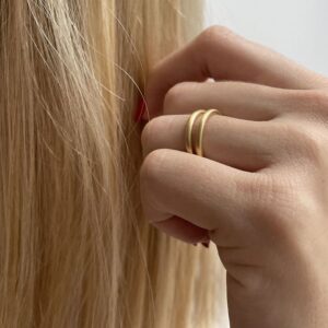 London Double Ring Gold