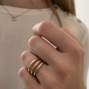 London Triple Ring Gold