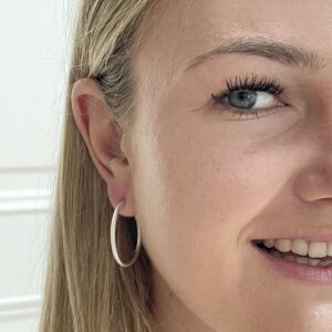 London XL hoop silver