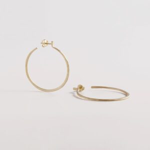 Mir M Hoop Earrings Gold