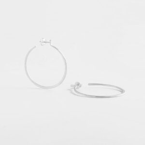 Mir M Hoop Earrings Silver