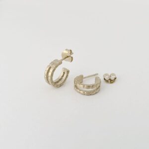 Camu S double Hoop Earrings gold