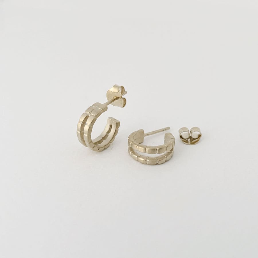 Camu S double Hoop Earrings gold