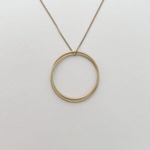 London Twin L pendant Gold