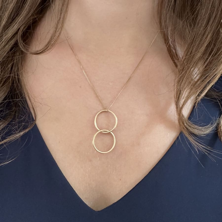 london twin M necklace gold london twin M necklace gold