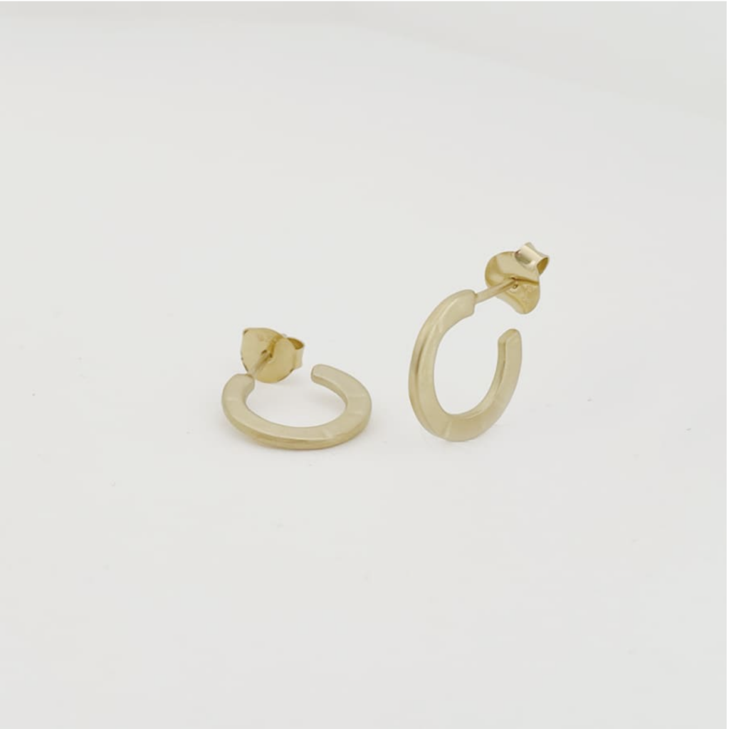 La Cala 's' Hoop Earrings gold
