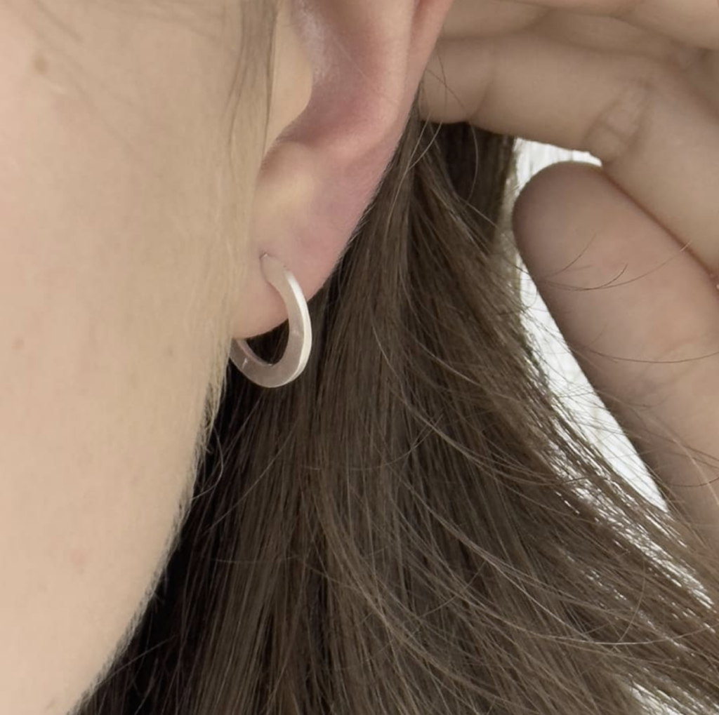 La Cala 's' Hoop Earrings silver