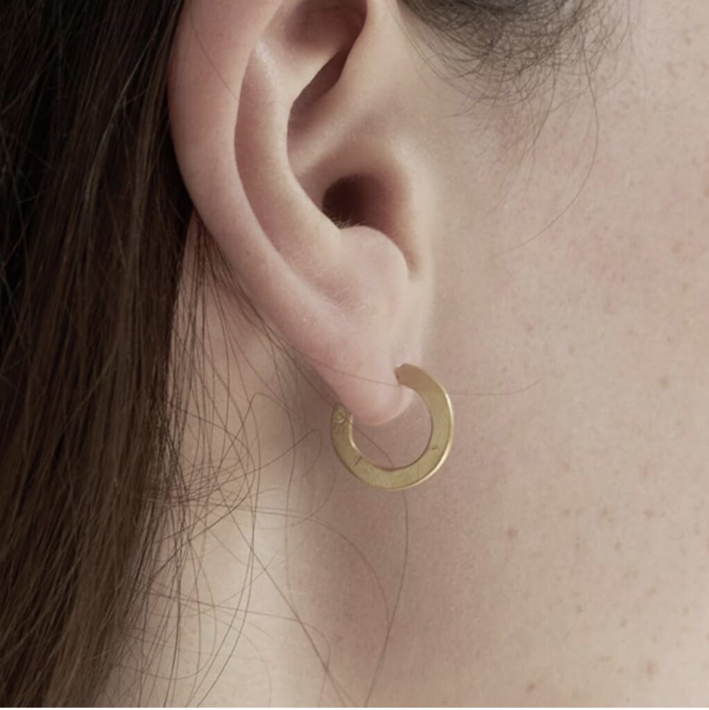 La Cala 'S' Hoop Earrings Gold Plated Silver