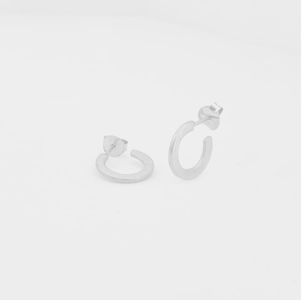 La Cala 's' Hoop Earrings silver