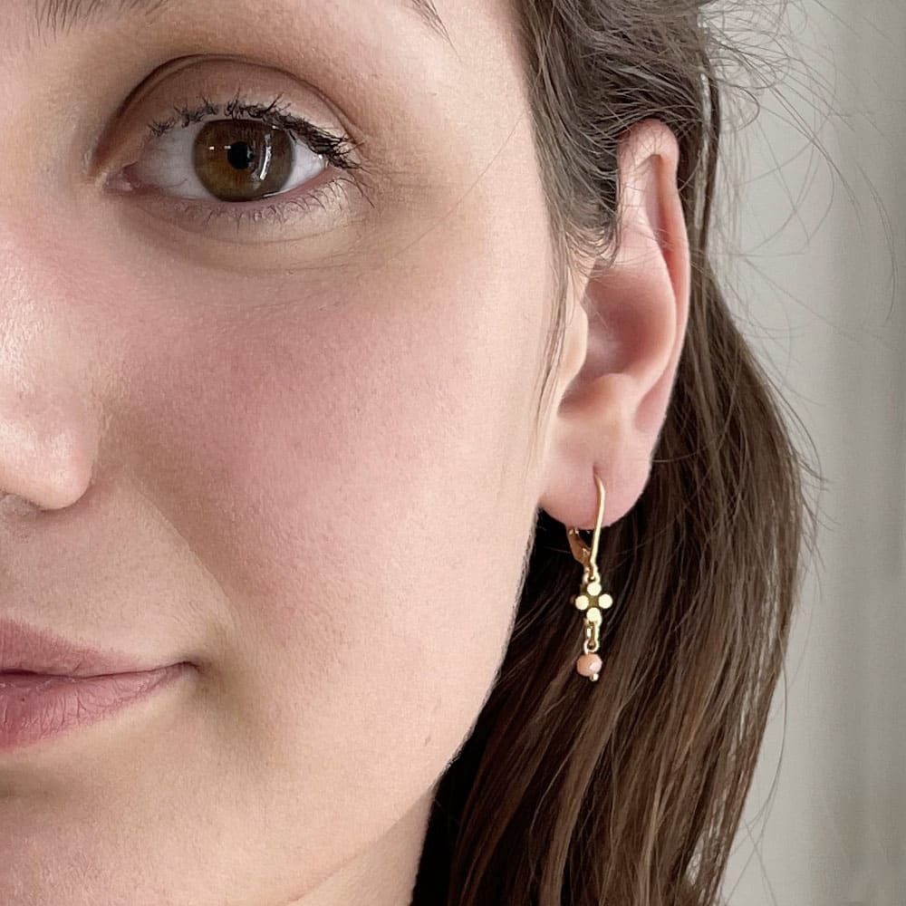 Solitaire Cross Pendant Earrings