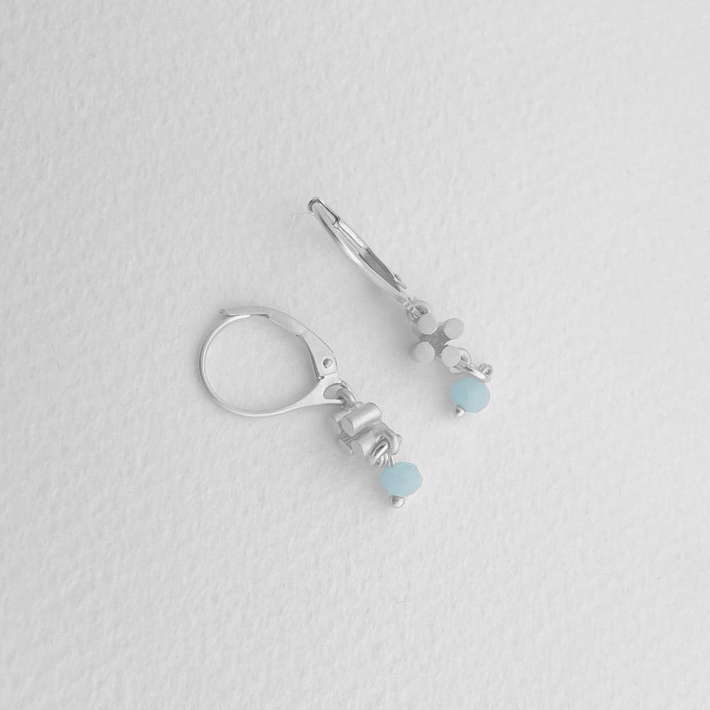 Solitaire Cross Pendant Earrings