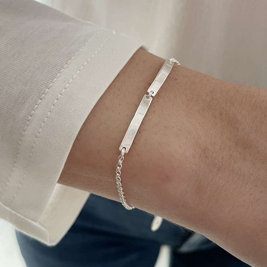 Bretagne doble bracelet silver