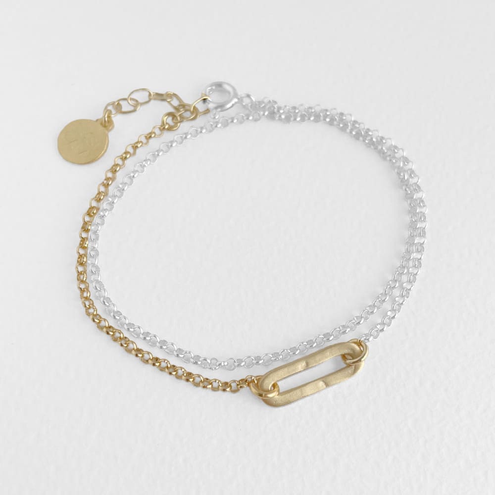 Rock and Soul S double Bracelet Gold silver