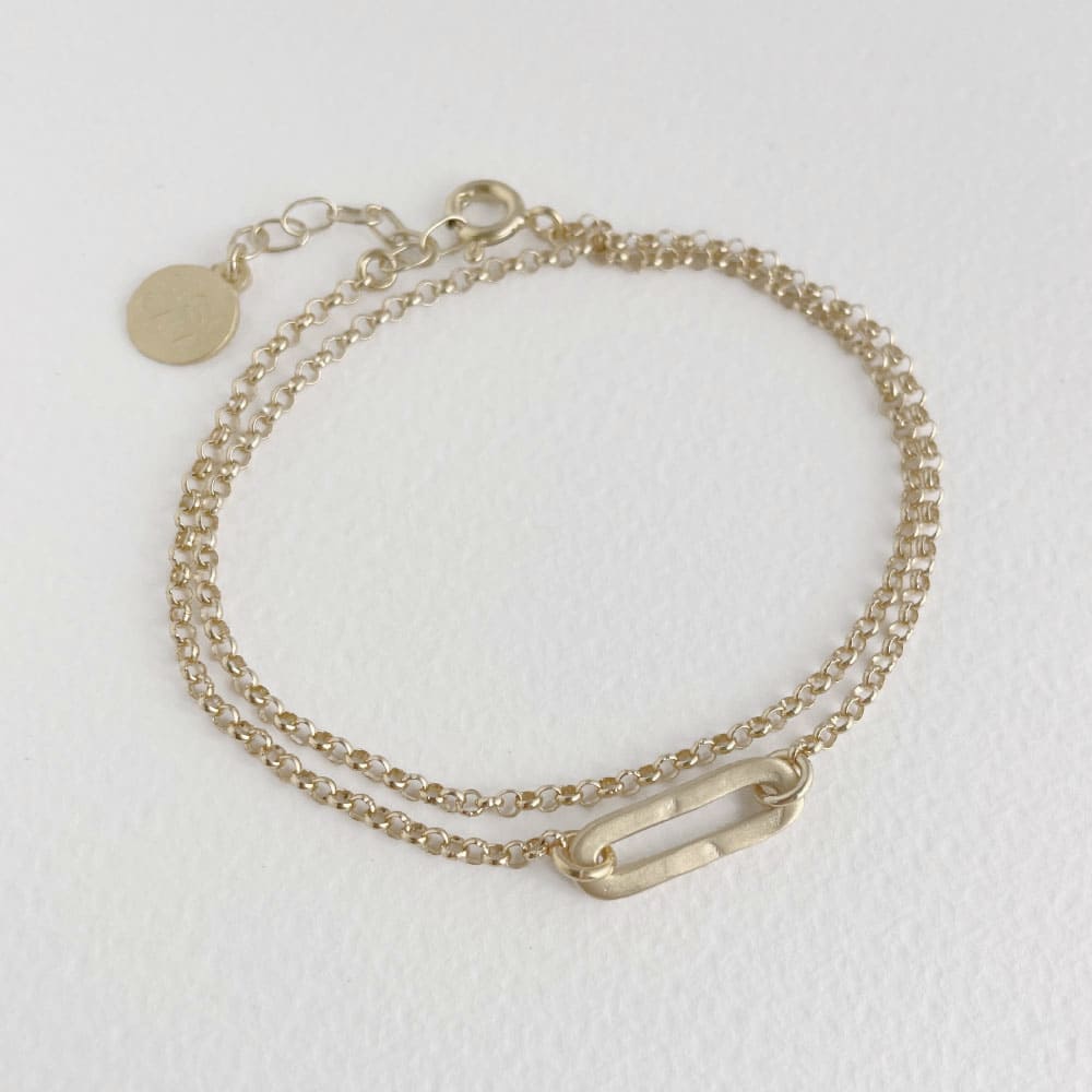 Rock and Soul S double Bracelet Gold