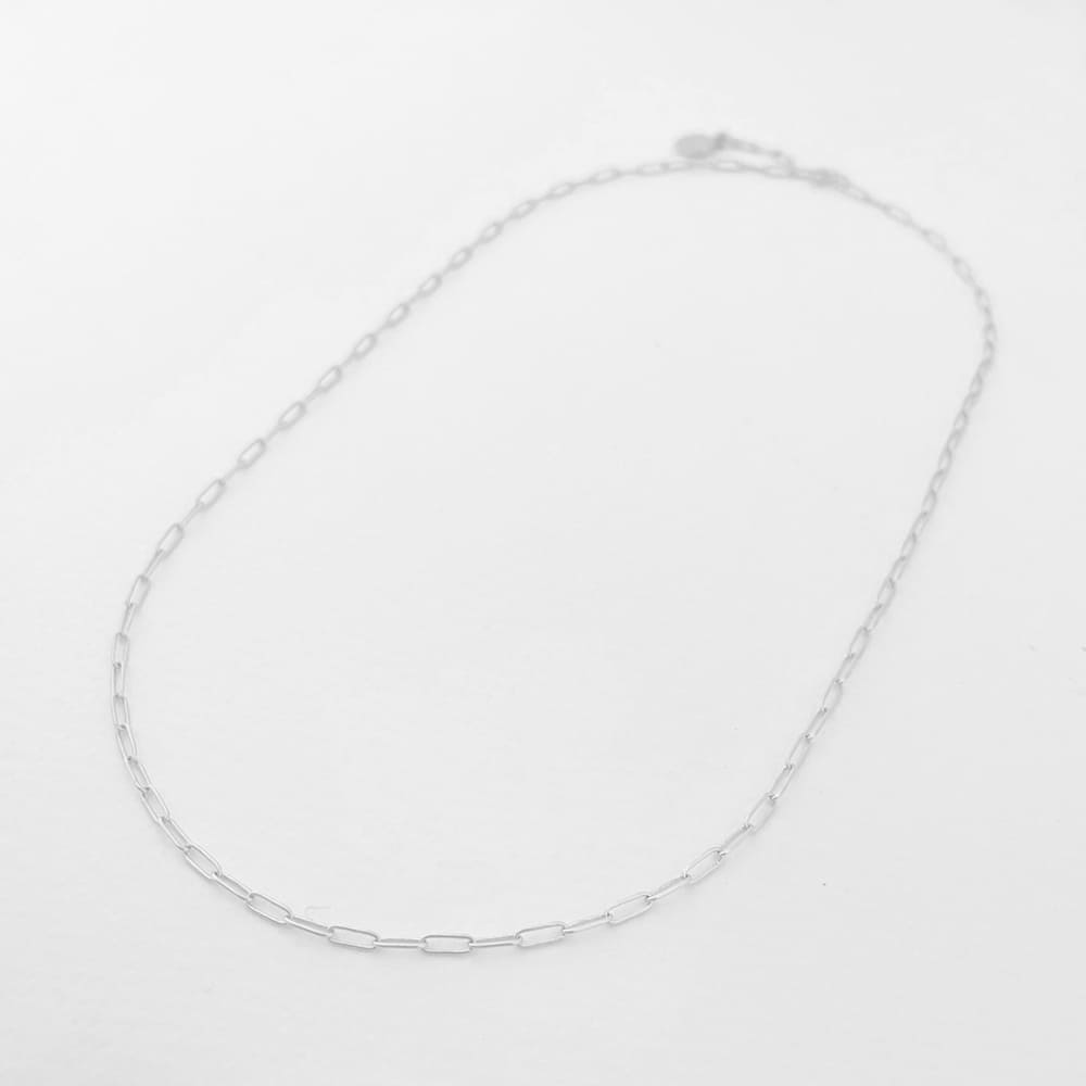 Rock and Soul super thin chain necklace Silver