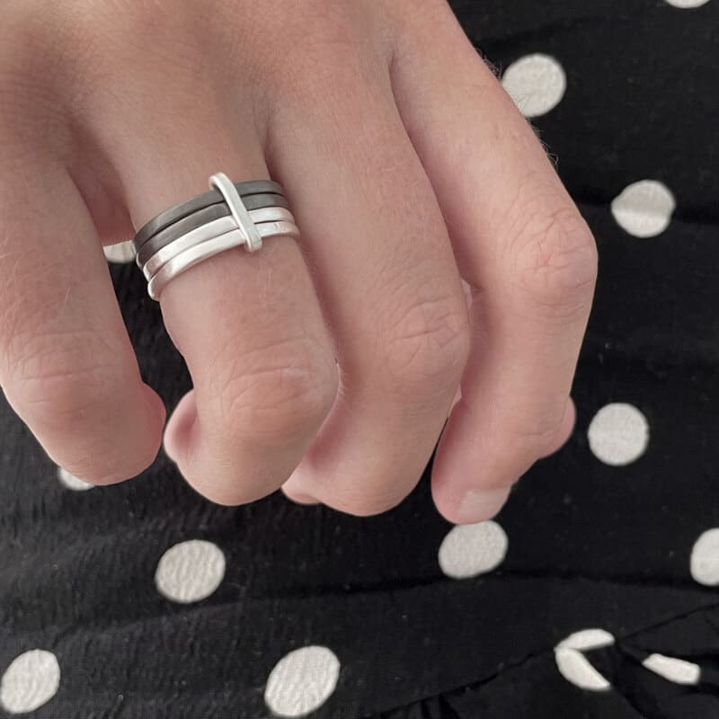 Sophie 4Mix Ring Silver ruthenium