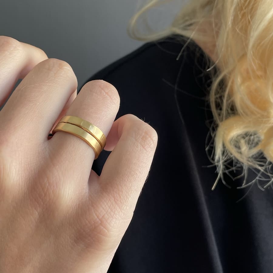 bretagne doble ring gold