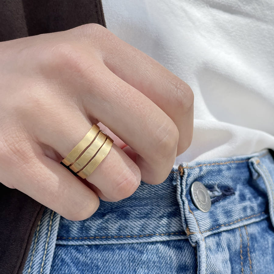 Bretagne Triple Ring Gold Plated