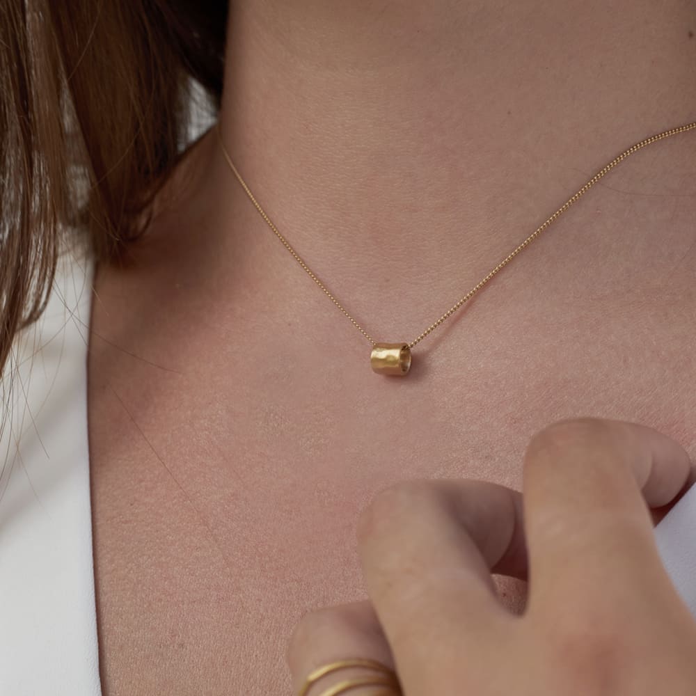 miss lemon circle necklacegold