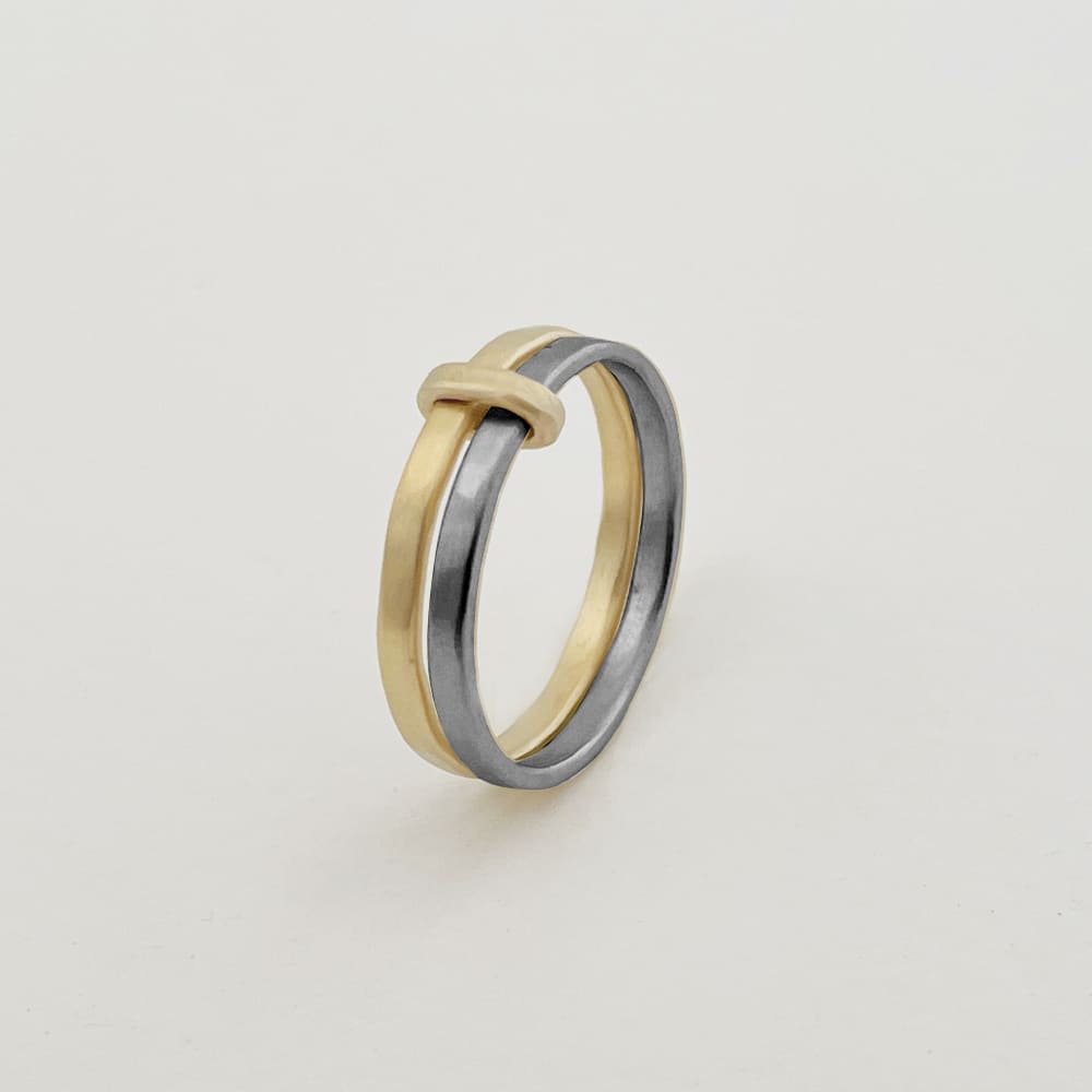 sophie 2mix ring gold ruthenium