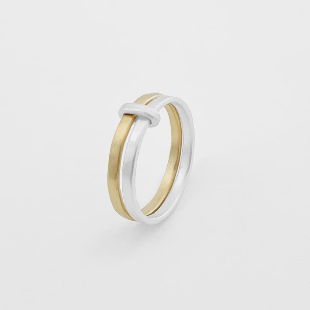 sophie 2mix ring silver gold