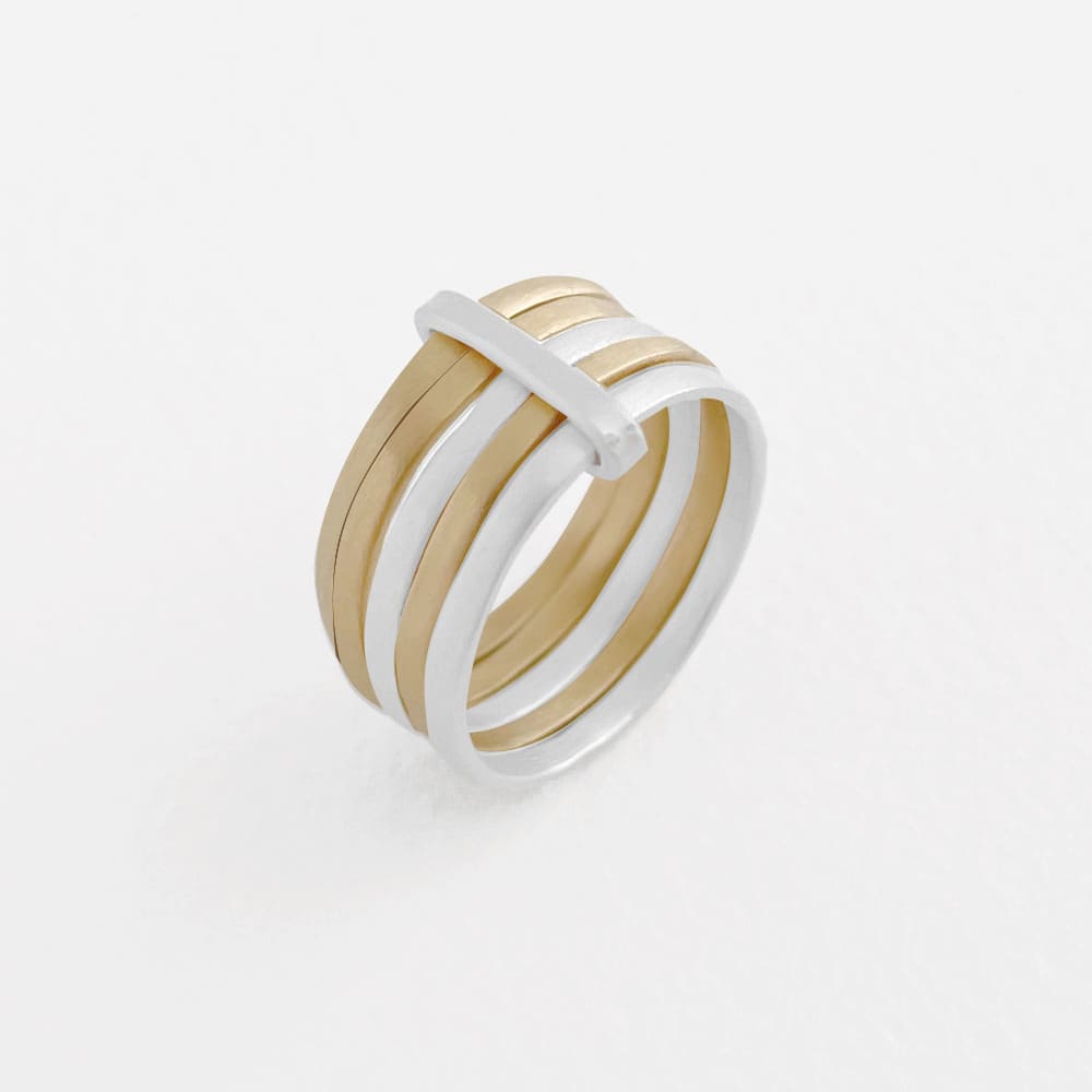 sophie 5mix ring silver gold